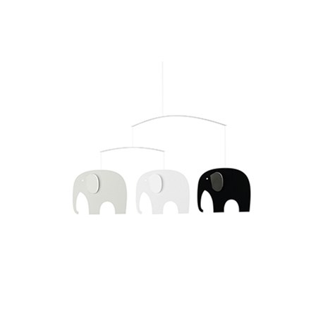 מובייל מסיבת פילים בשחור לבן
